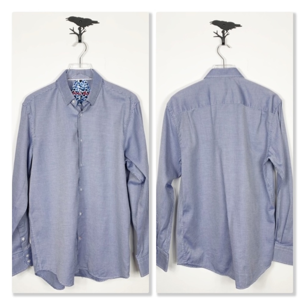 Visconti Black Blue/White Button Down Shirt
